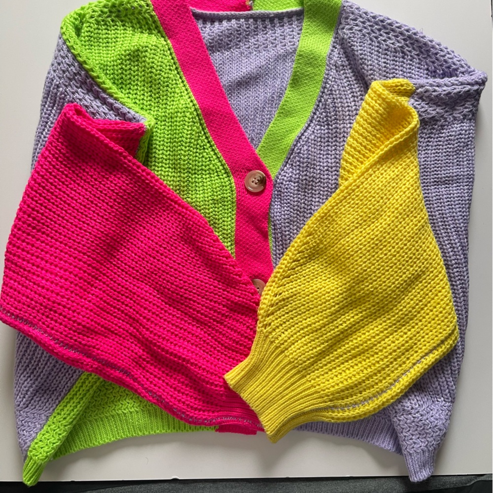Colorful Knit Cardigan